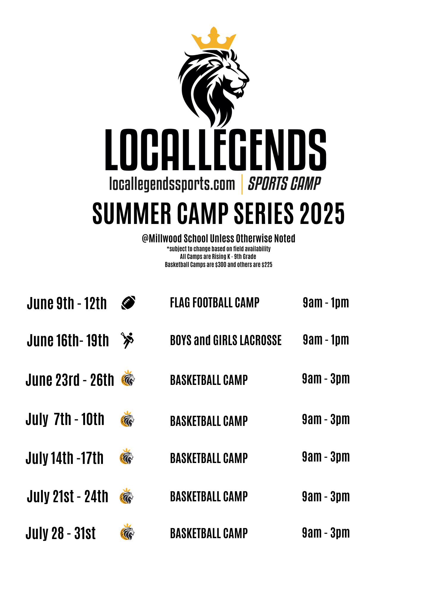 SUMMER CAMP SERIES 2025