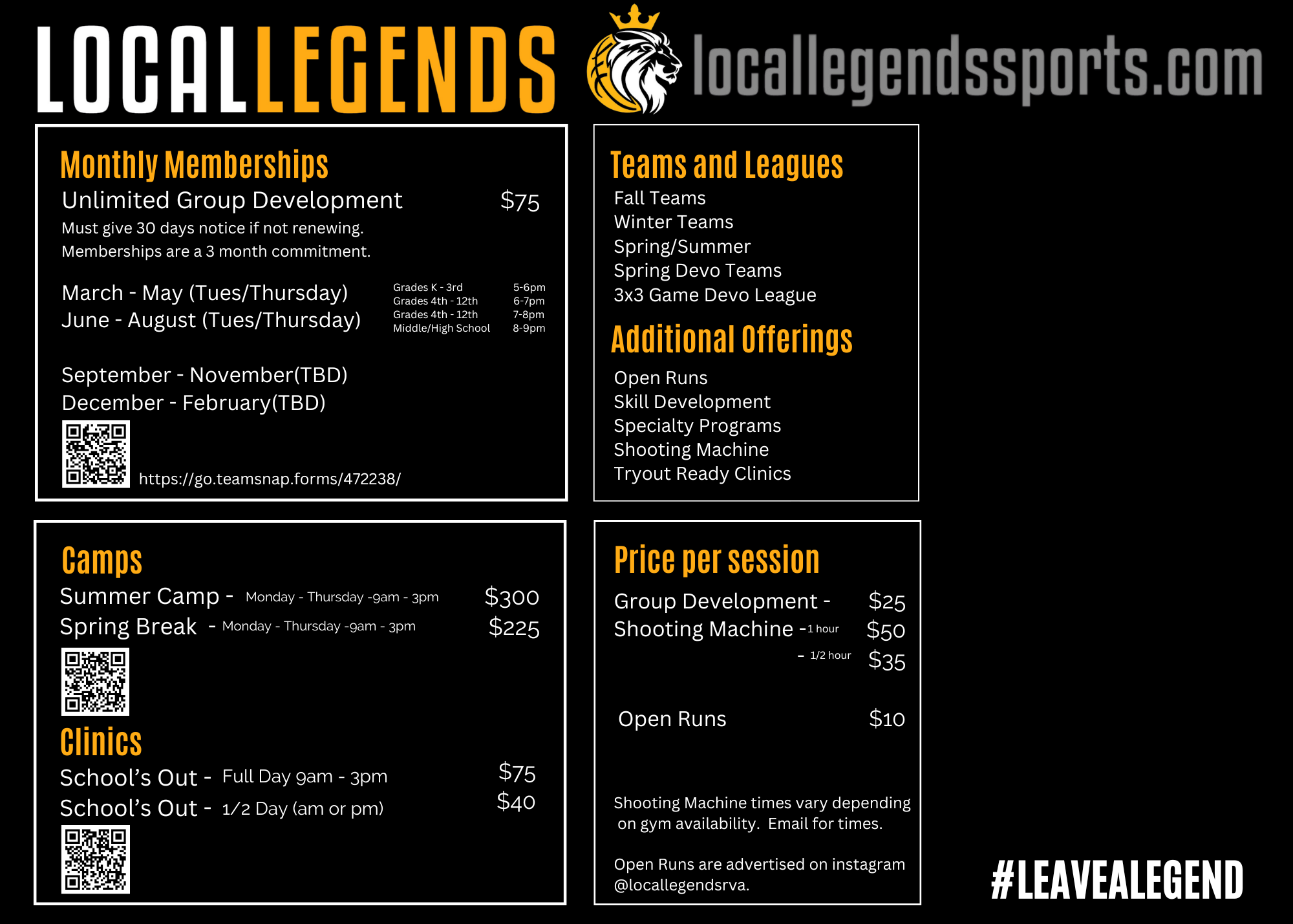 info page